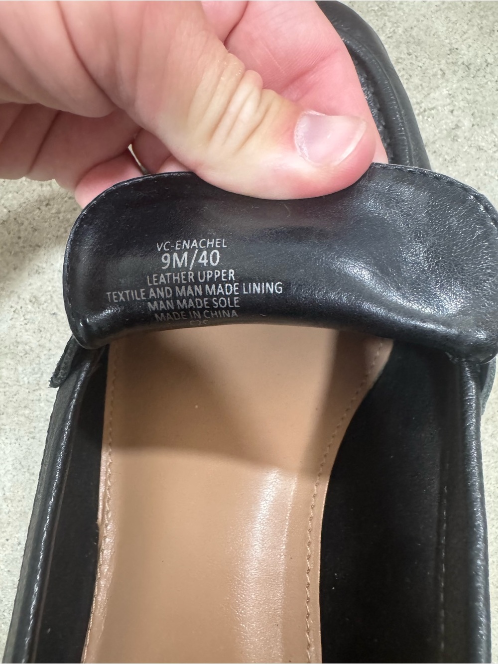 Vince Camuto | Black Leather Block Heel Penny Loafer size 9 women’s - Picture 6 of 10